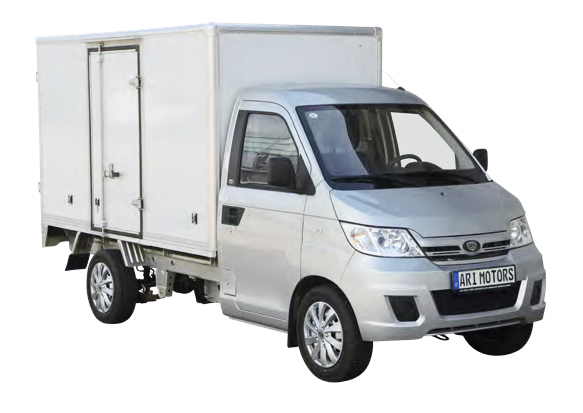 Elektro-Transporter ARI 901 Kofferaufbau mit 240 km Reichweite und 900 kg Nutzlast von epowertec.de E-Mobility