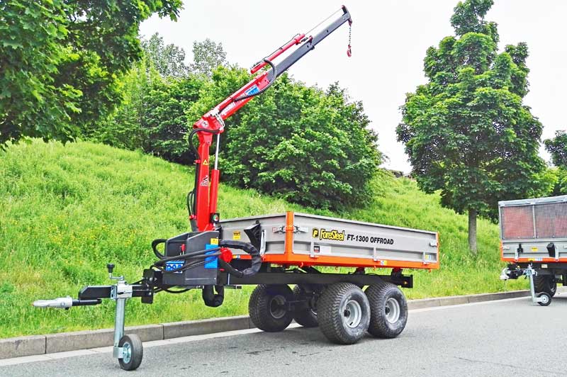 Foresteel Anhänger Option Kran und Holzrunge von epowertec.de E-Mobility