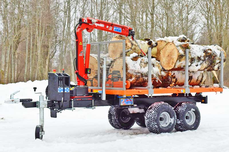 Foresteel Anhänger Zubehör Hydraulische Krane und modulare Holzrungen von epowertec.de E-Mobility