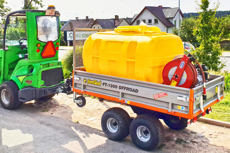 Foresteel Wassertransport- und Bewässerungslösungen mit Wassertank und Pumpsystem von epowertec.de E-Mobility